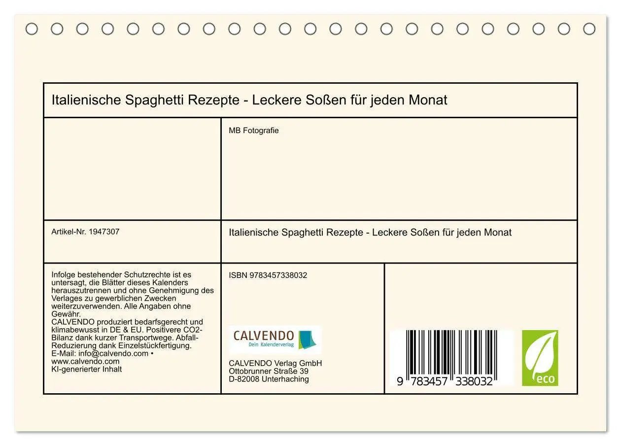 Bild: 9783457338032 | Italienische Spaghetti Rezepte - Leckere Soßen für jeden Monat...