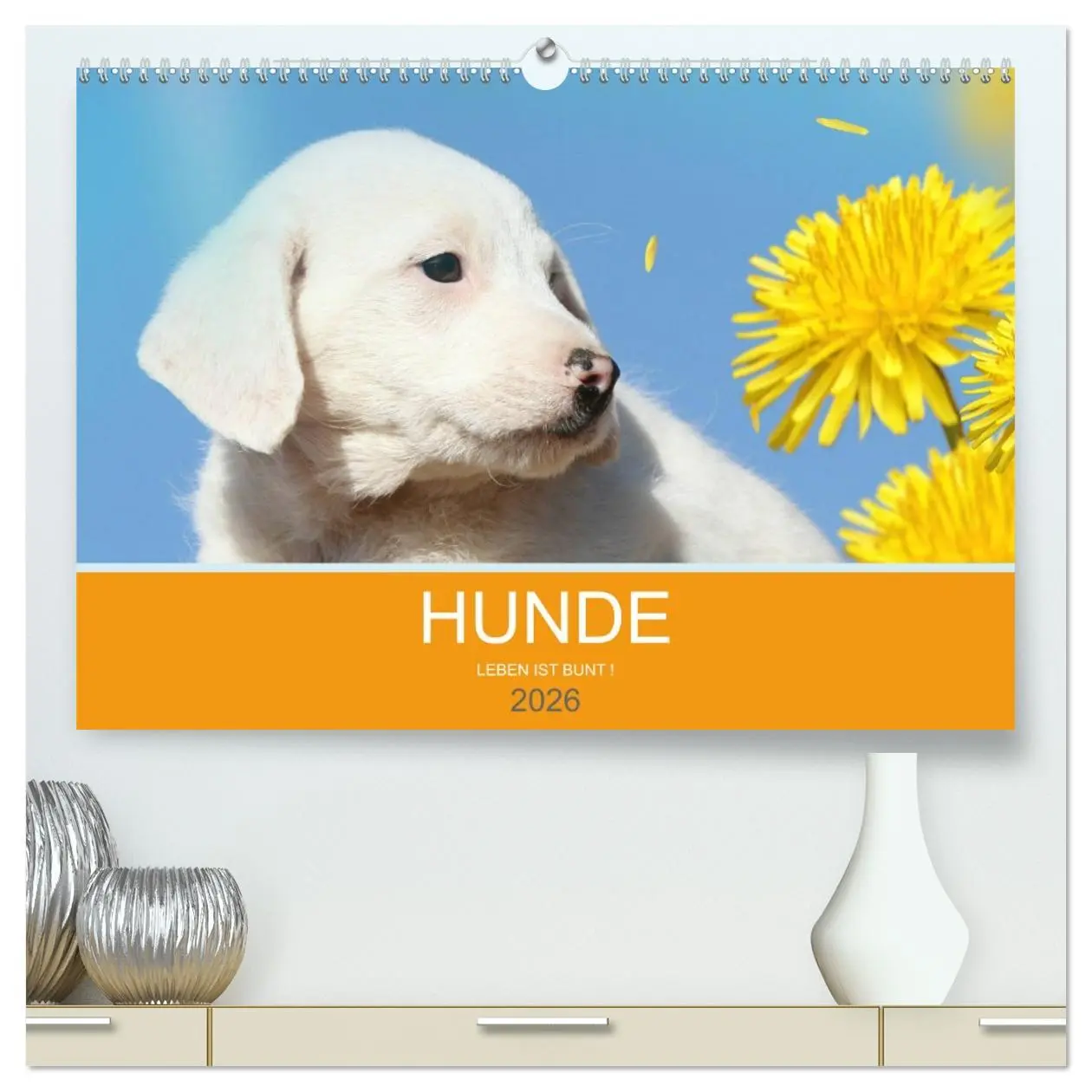 Cover: 9783457718032 | HUNDE LEBEN IST BUNT (hochwertiger Premium Wandkalender 2026 DIN A2...