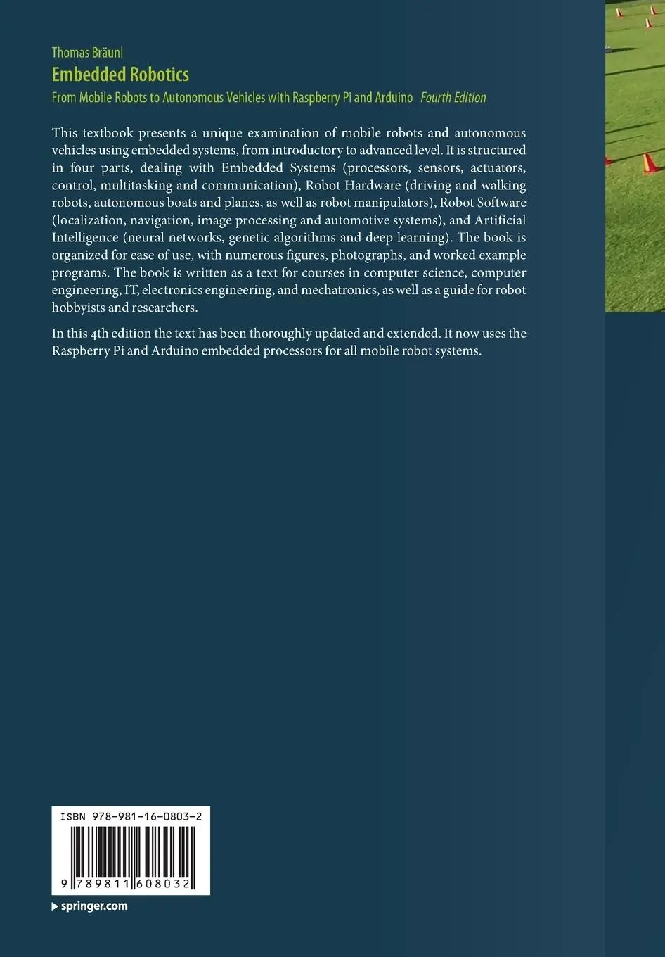 Rückseite: 9789811608032 | Embedded Robotics | Thomas Bräunl | Taschenbuch | xiii | Englisch