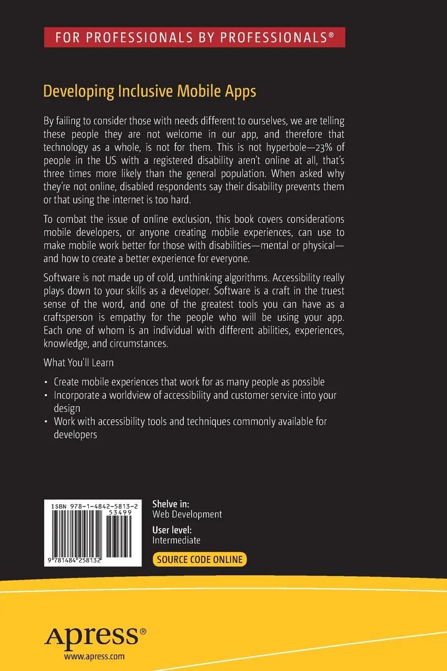 Rückseite: 9781484258132 | Developing Inclusive Mobile Apps | Rob Whitaker | Taschenbuch | xvii