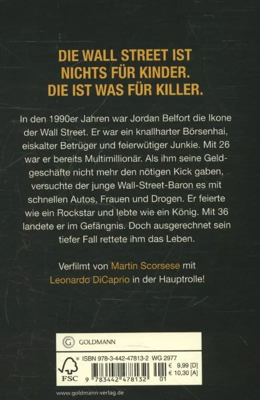 Rückseite: 9783442478132 | Der Wolf der Wall Street. Die Geschichte einer Wall-Street-Ikone