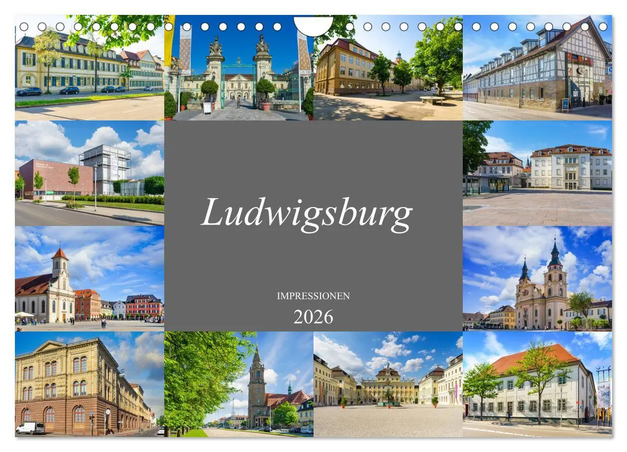 Cover: 9783457638132 | Ludwigsburg Impressionen (Wandkalender 2026 DIN A4 quer), CALVENDO...
