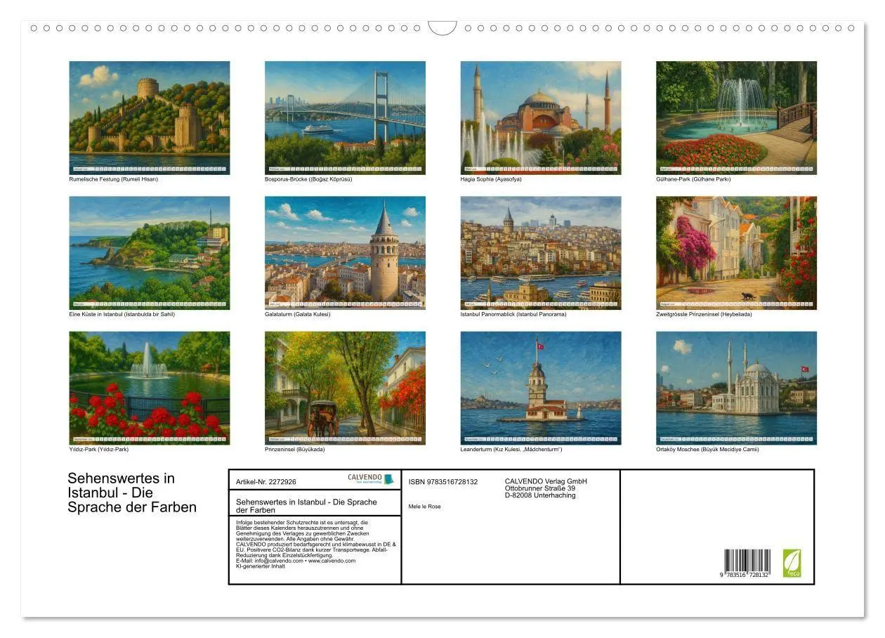 Bild: 9783516728132 | Sehenswertes in Istanbul - Die Sprache der Farben (Wandkalender...