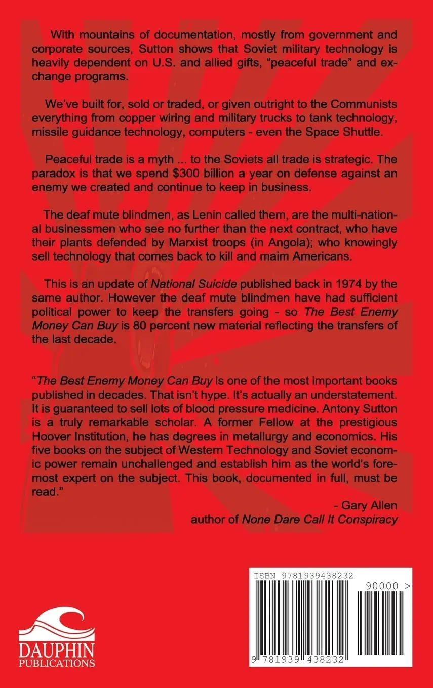Rückseite: 9781939438232 | The Best Enemy Money Can Buy | Antony C. Sutton | Buch | Englisch