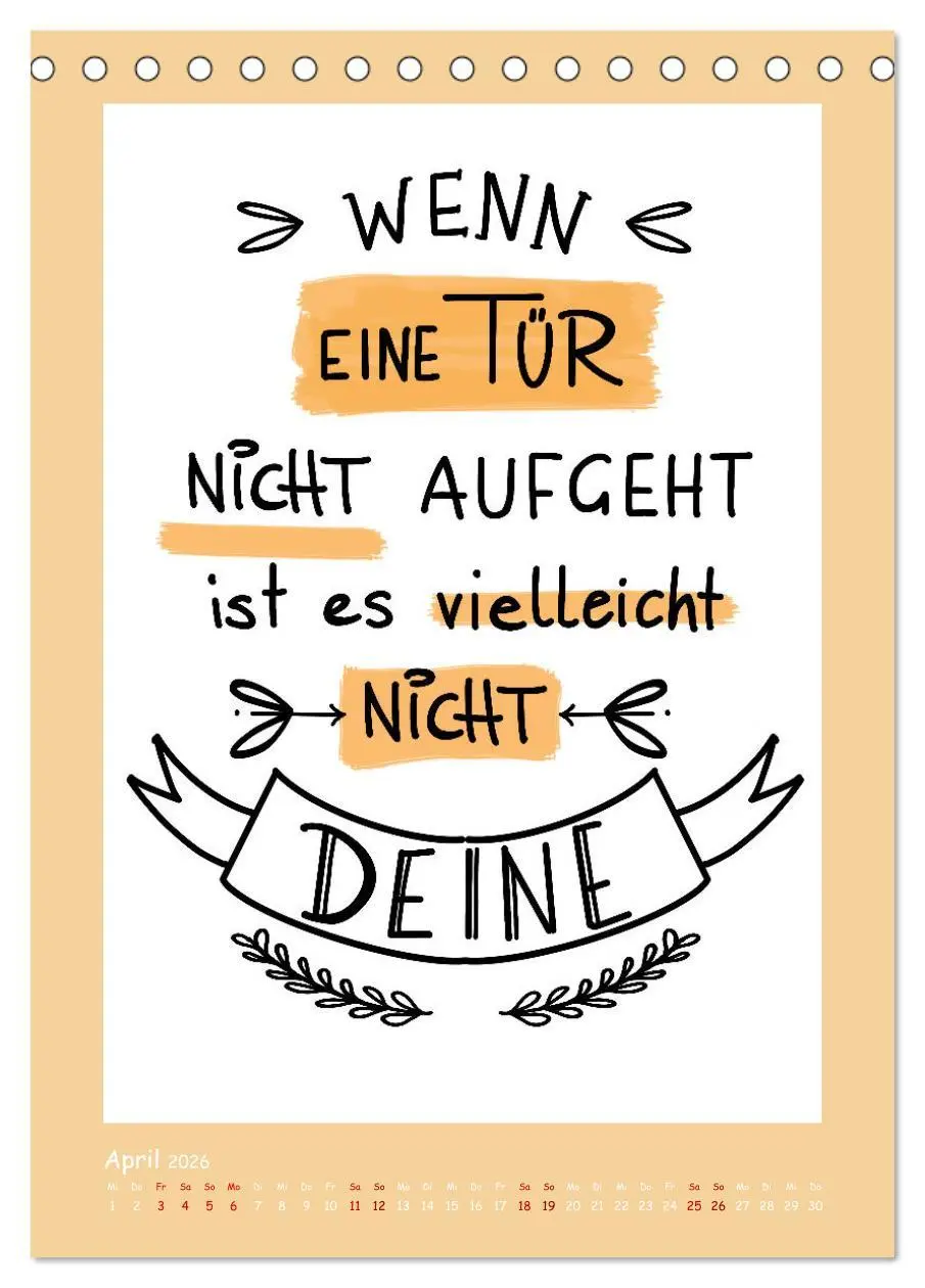 Bild: 9783516268232 | Nachgedacht-Sprüche und Zitate (Tischkalender 2026 DIN A5 hoch),...