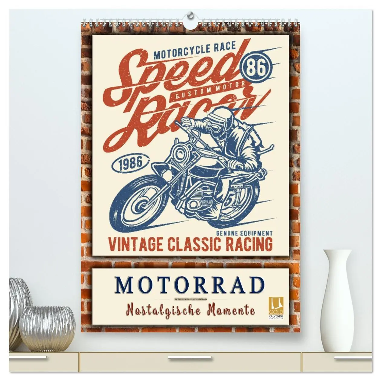 Cover: 9783516408232 | Motorrad - nostalgische Momente (hochwertiger Premium Wandkalender...