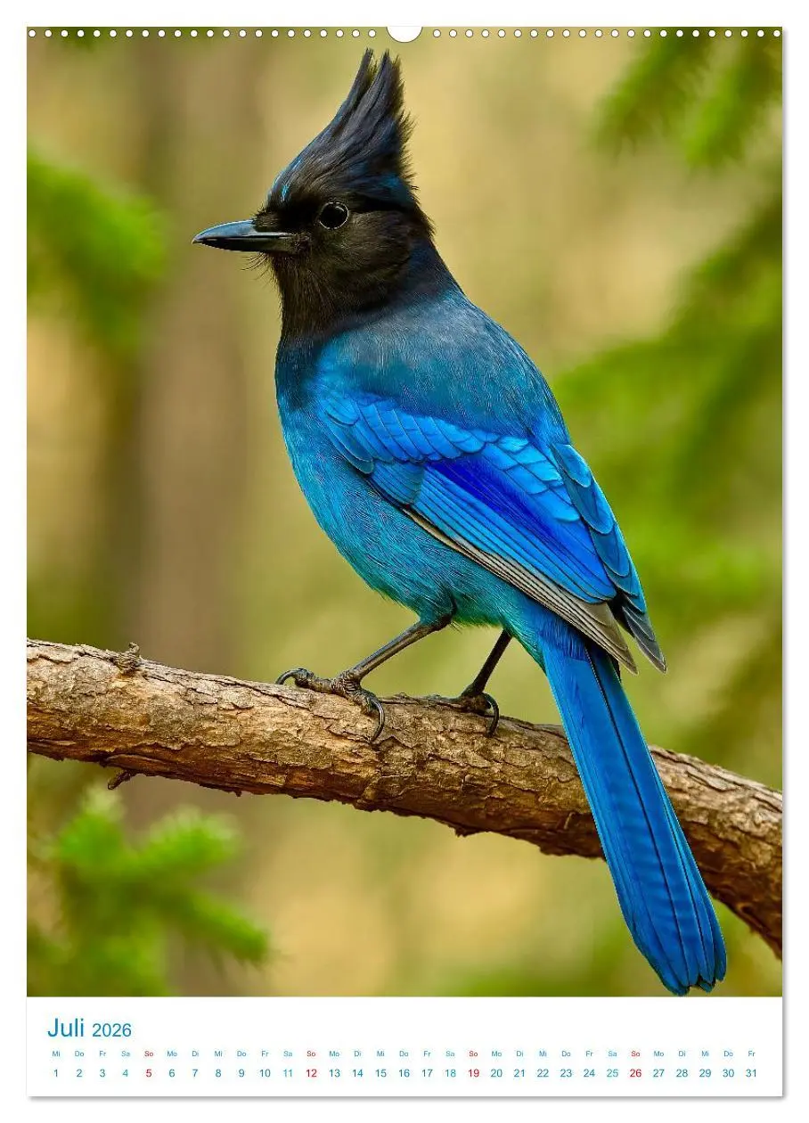 Bild: 9783516648232 | Blaue Vögel (hochwertiger Premium Wandkalender 2026 DIN A2 hoch),...
