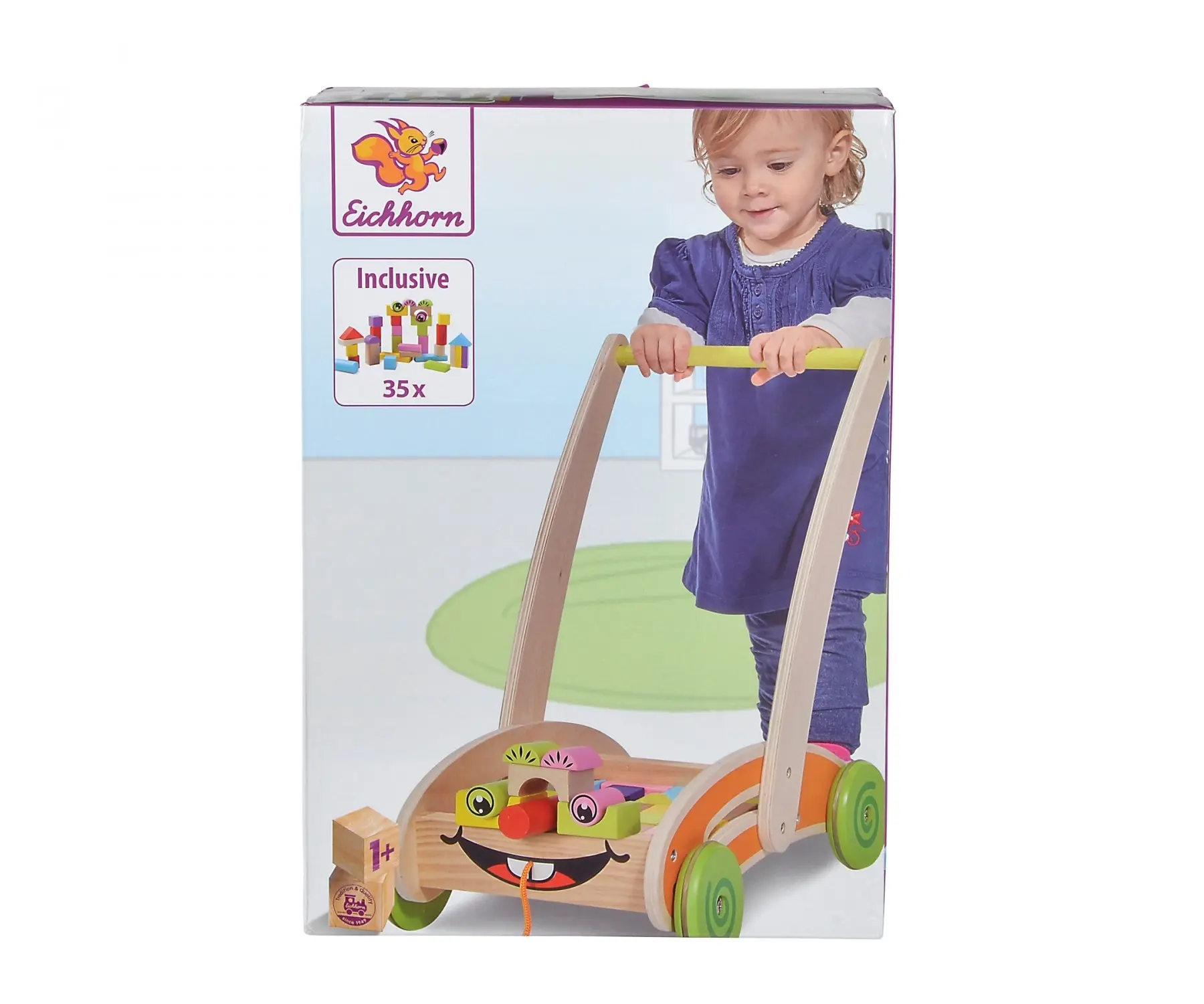 Cover: 4003046018332 | Eichhorn 100001833 - Spiel- und Lauflernwagen mit 35 bunten...