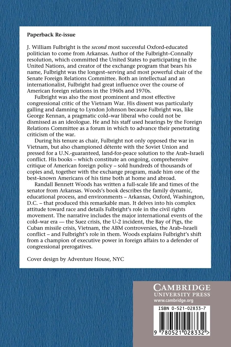 Rückseite: 9780521028332 | Fulbright | A Biography | Randall Bennett Woods | Taschenbuch | 2006