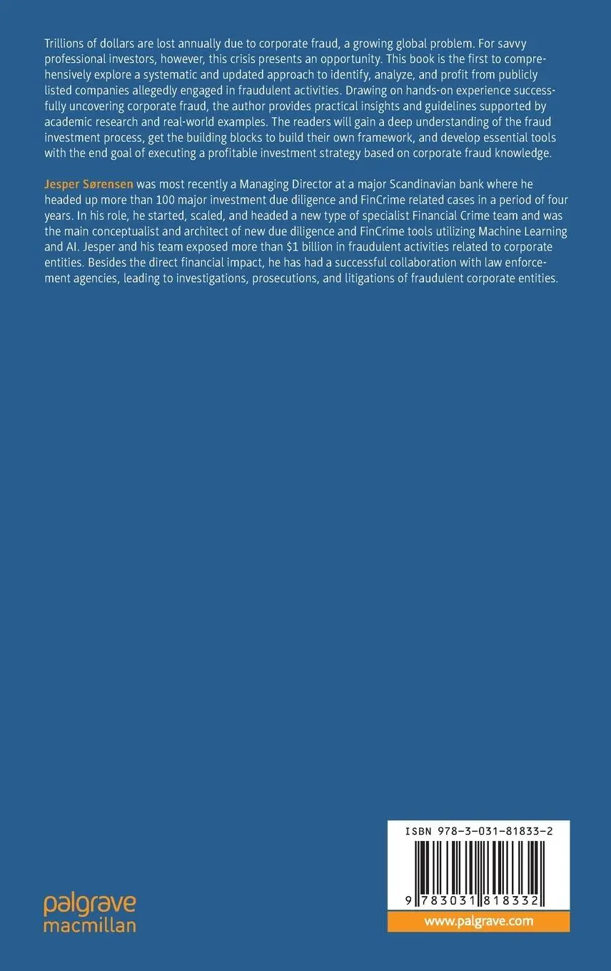 Rückseite: 9783031818332 | Shorting Fraud | How to Uncover and Profit from Fraudulent Companies