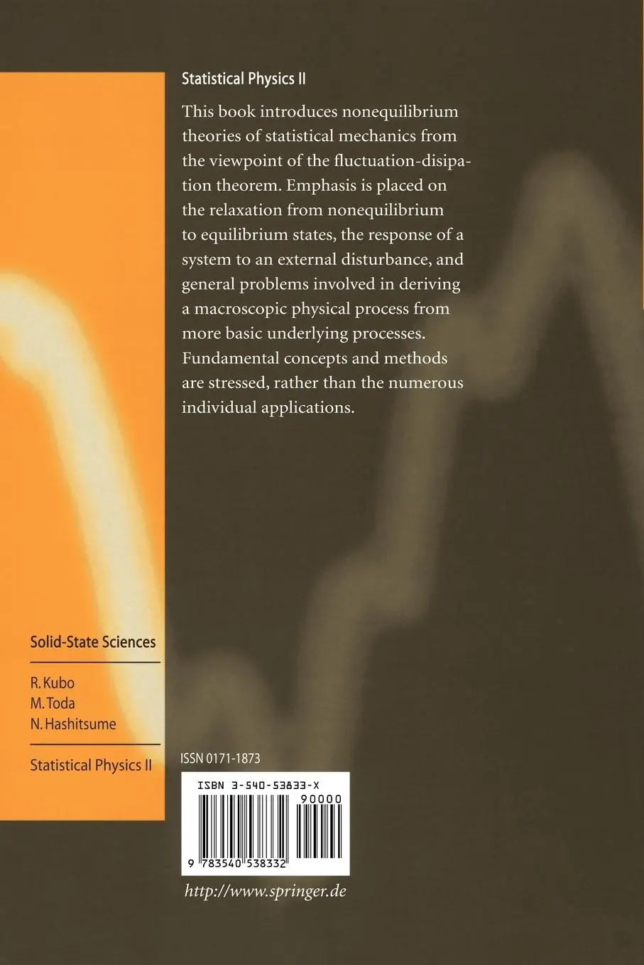 Rückseite: 9783540538332 | Statistical Physics II | Nonequilibrium Statistical Mechanics | Buch