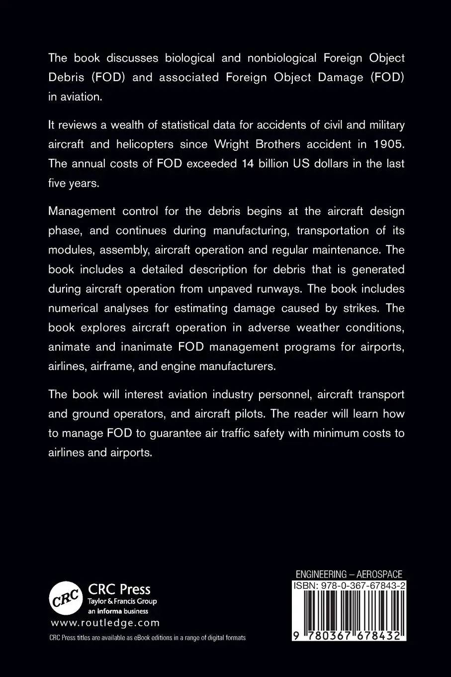 Rückseite: 9780367678432 | Foreign Object Debris and Damage in Aviation | Ahmed F. El-Sayed