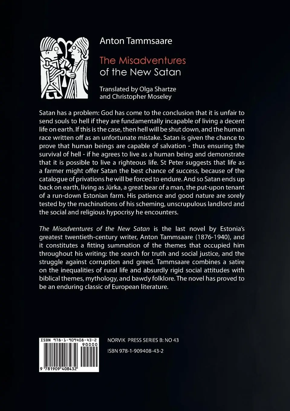 Rückseite: 9781909408432 | The Misadventures of the New Satan | Anton Tammsaare | Taschenbuch | B