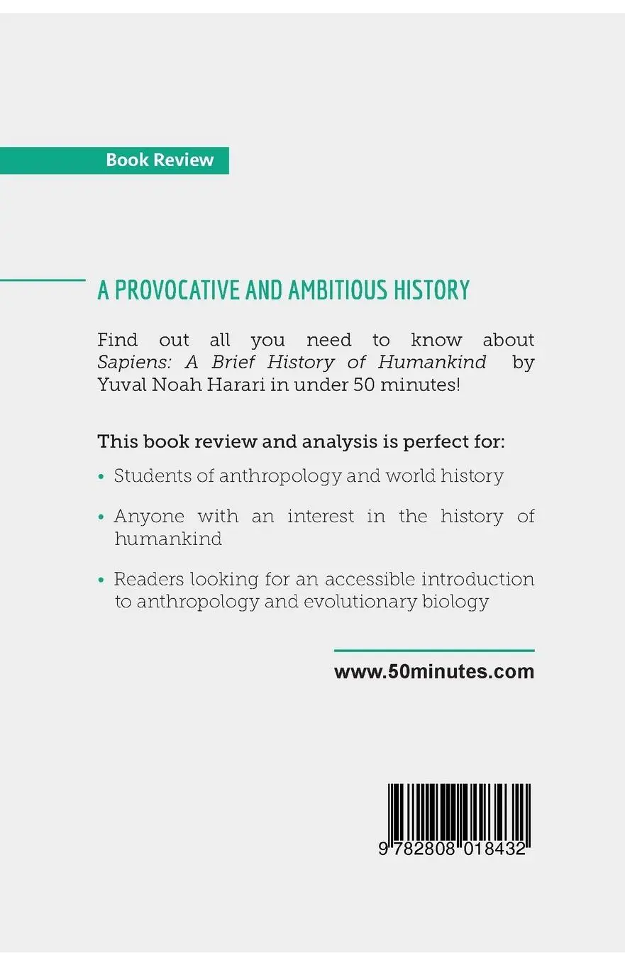 Rückseite: 9782808018432 | Book Review: Sapiens by Yuval Noah Harari | 50minutes | Taschenbuch