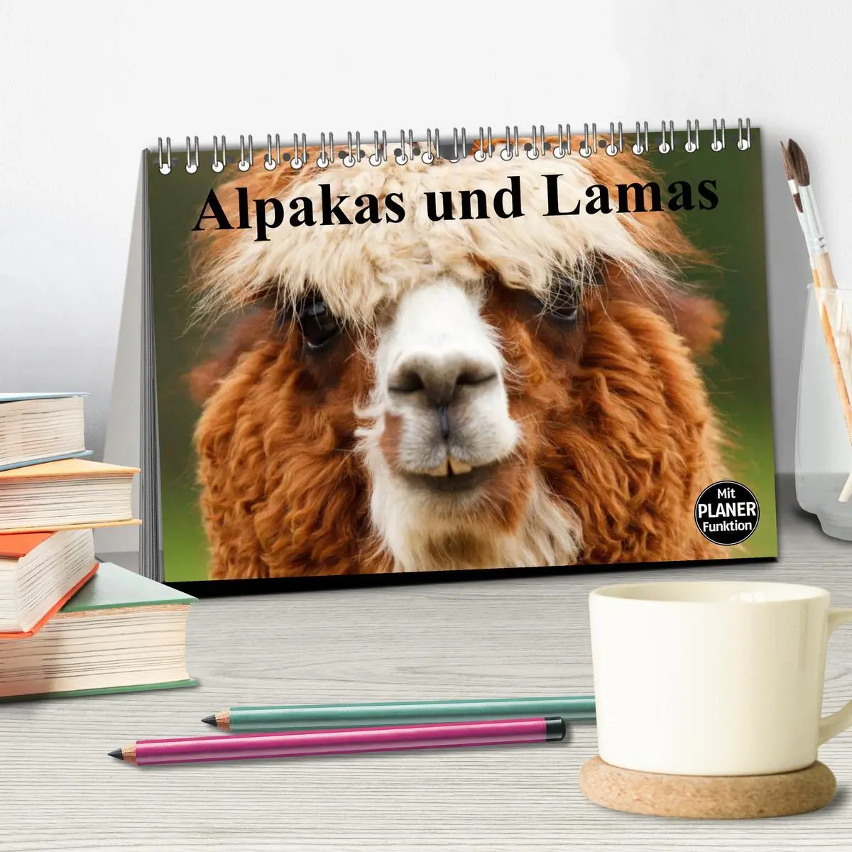 Bild: 9783516008432 | Alpakas und Lamas (Tischkalender 2026 DIN A5 quer), CALVENDO...