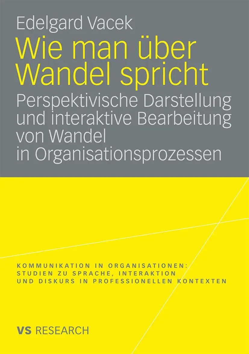 Cover: 9783531168432 | Wie man über Wandel spricht | Edelgard Vacek | Taschenbuch | 360 S.