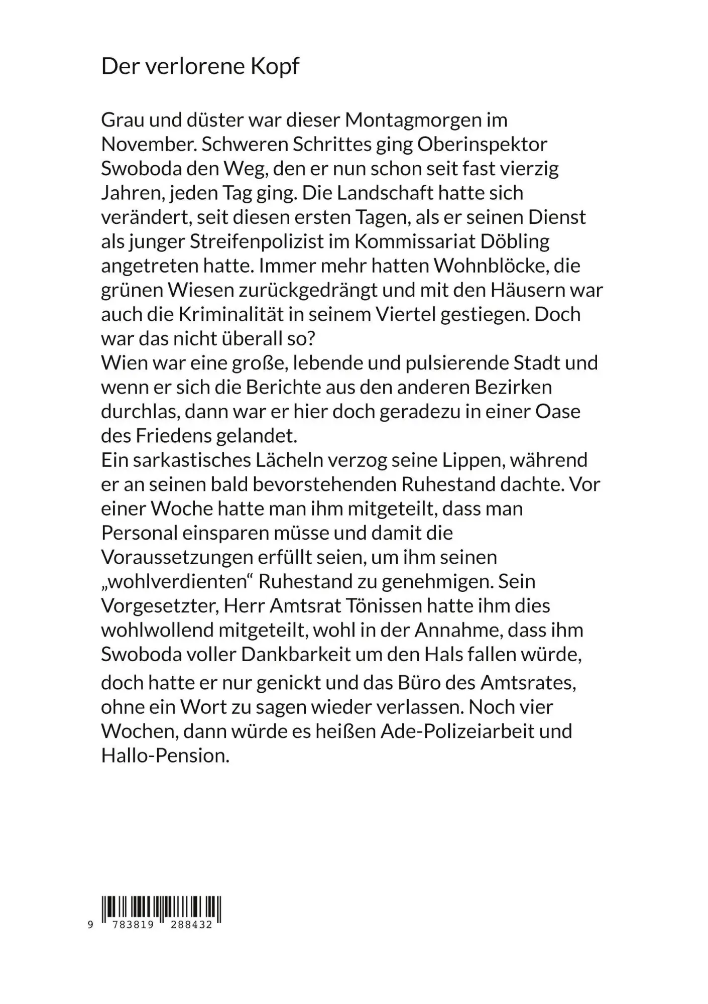 Rückseite: 9783819288432 | Oberinspektor Swoboda | Andy Long | Taschenbuch | 186 S. | Deutsch