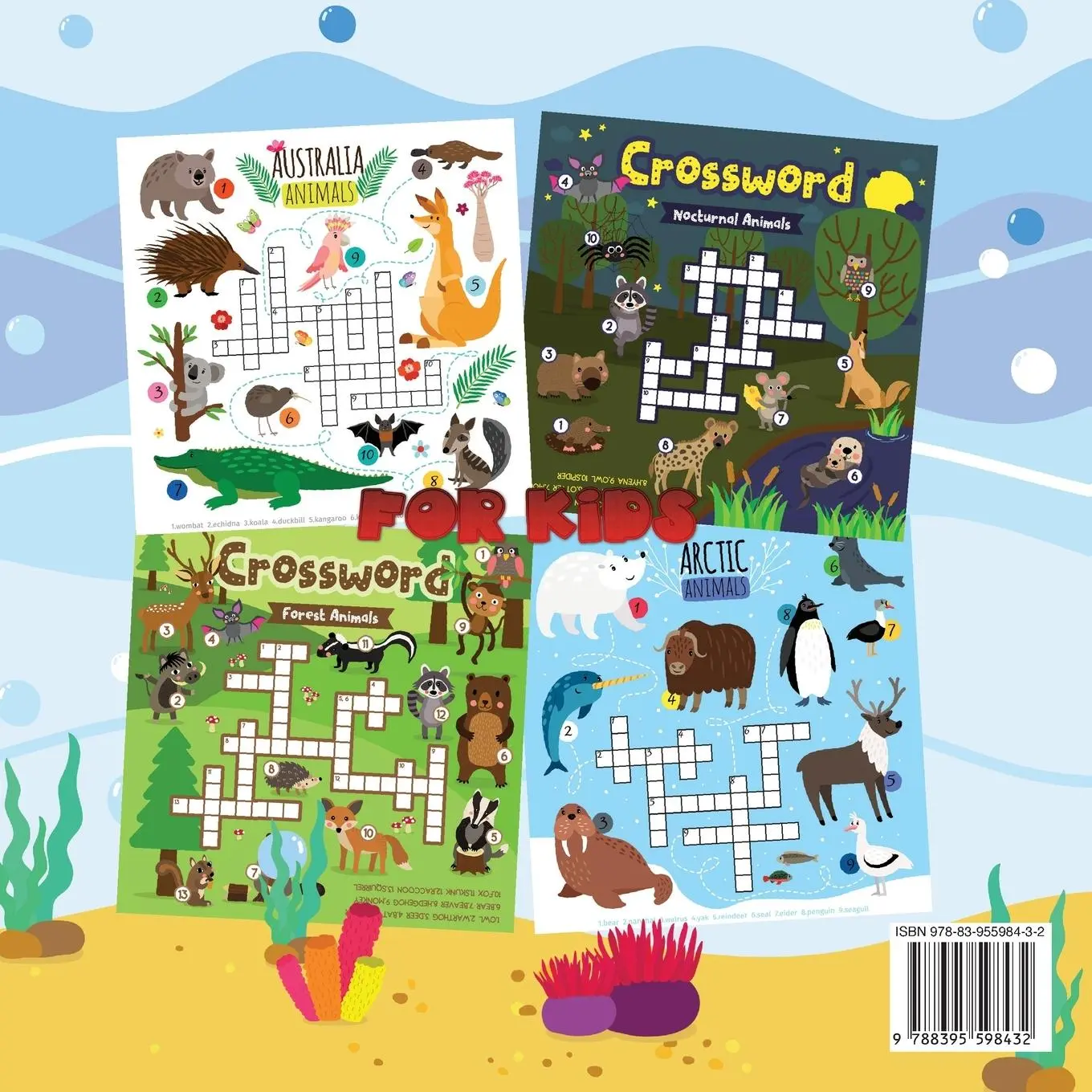 Rückseite: 9788395598432 | Animal Crossword Puzzles for Kids | Benjamin C. Gumpington | Buch
