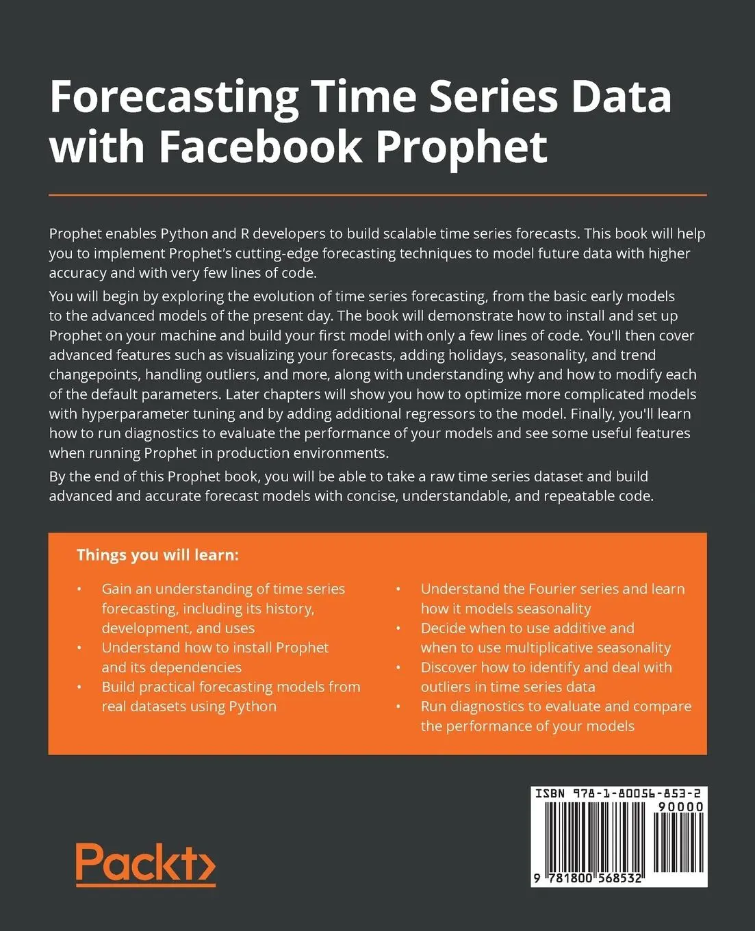Rückseite: 9781800568532 | Forecasting Time Series Data with Facebook Prophet | Greg Rafferty