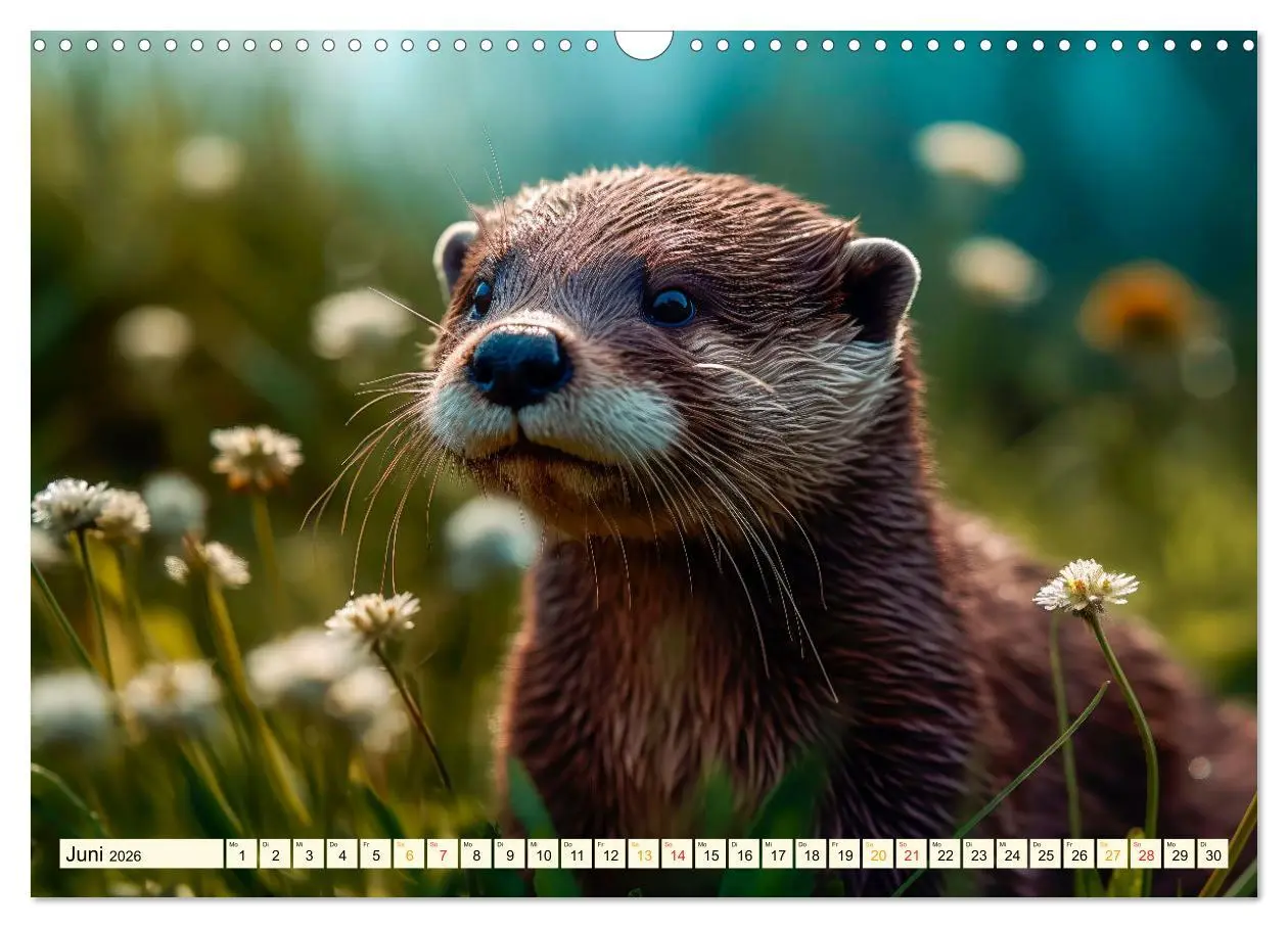 Bild: 9783457528532 | Fischotter - schlaue Jäger (Wandkalender 2026 DIN A3 quer),...