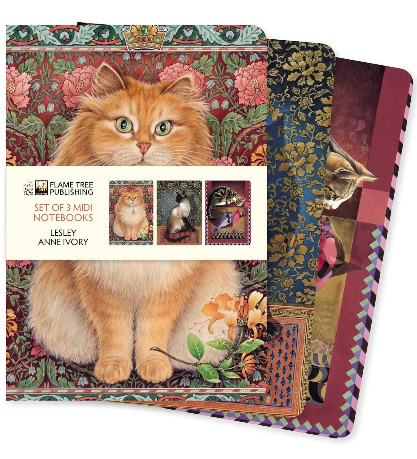 Cover: 9781839648632 | Lesley Anne Ivory Set of 3 MIDI Notebooks | Flame Tree Publishing