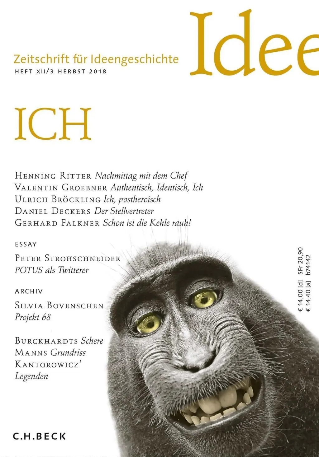 Cover: 9783406718632 | ICH | Herbst 2018, Zeitschrift für Ideengeschichte XII/3/2018 | Raulff