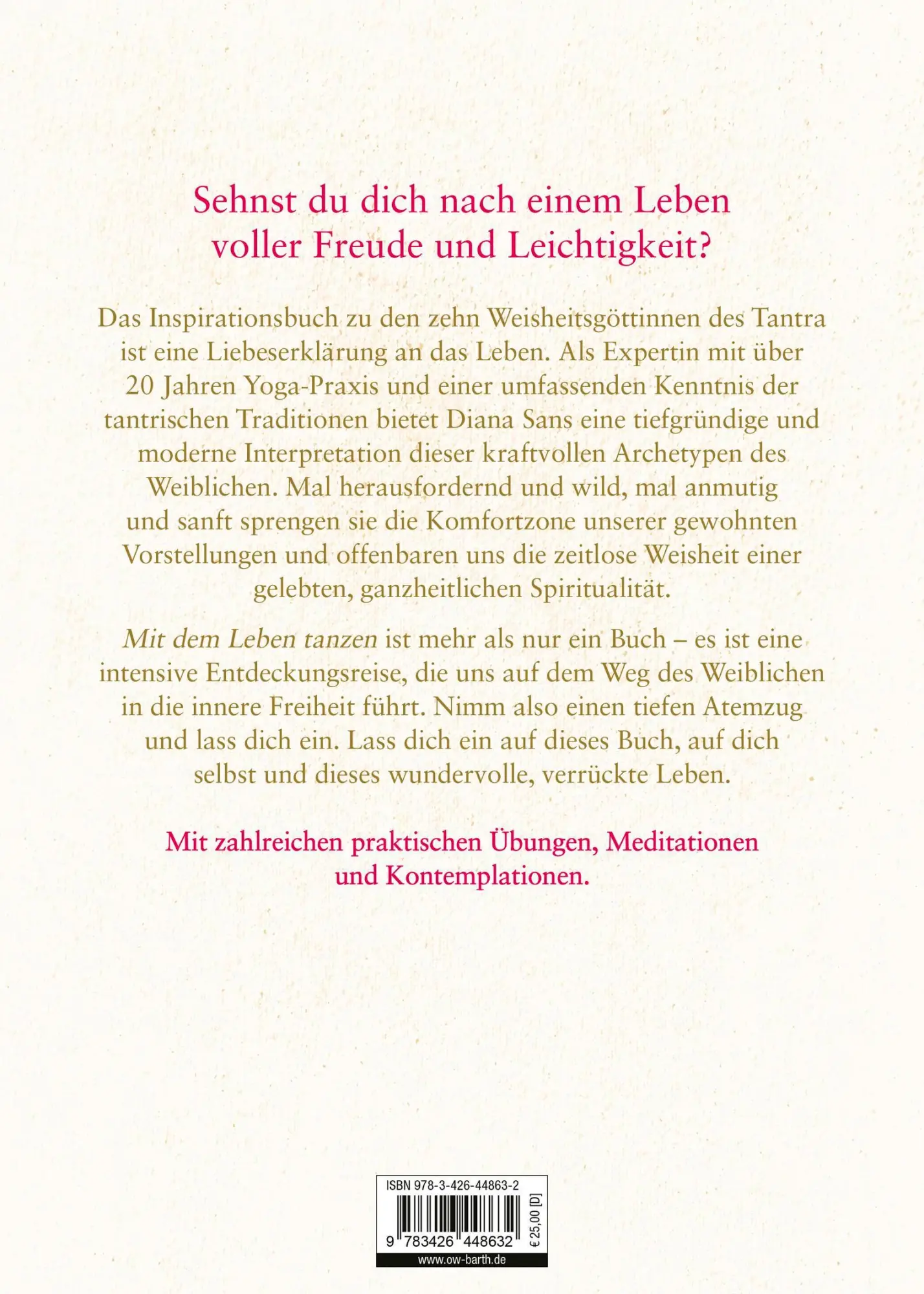 Rückseite: 9783426448632 | Mit dem Leben tanzen | Diana Sans | Buch | 224 S. | Deutsch | 2024