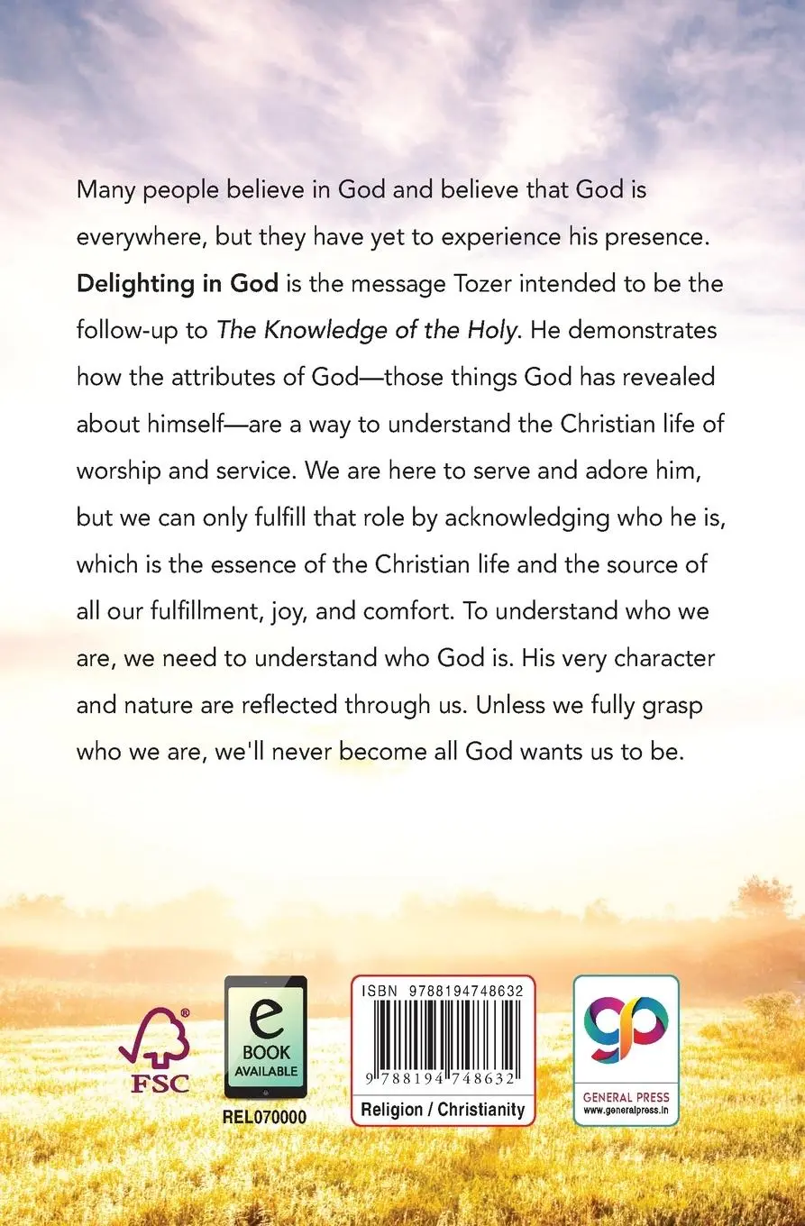 Rückseite: 9788194748632 | Delighting in God | Aw Tozer | Taschenbuch | Englisch | 2020