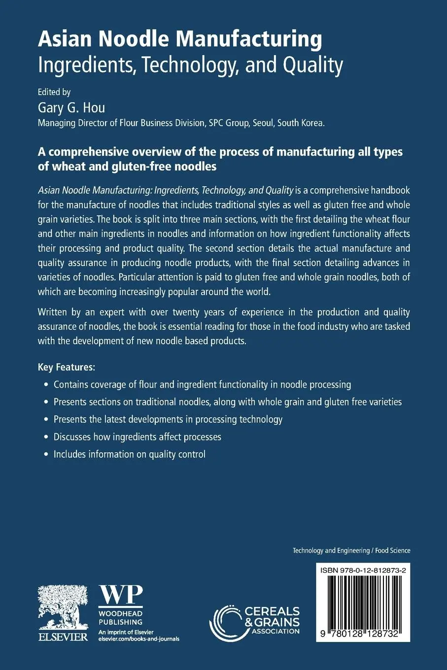 Rückseite: 9780128128732 | Asian Noodle Manufacturing | Ingredients, Technology, and Quality