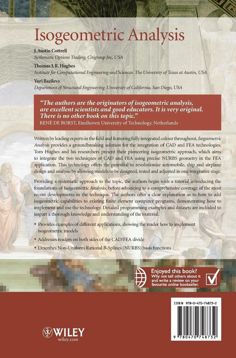 Rückseite: 9780470748732 | Isogeometric Analysis | J Austin Cottrell (u. a.) | Buch | 360 S.