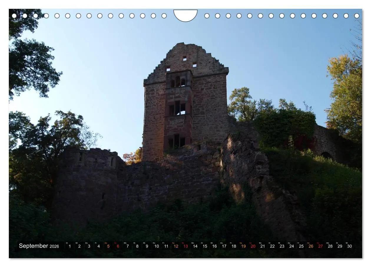 Bild: 9783516148732 | Burgen &amp; Schlösser im Odenwald (Wandkalender 2026 DIN A4 quer),...
