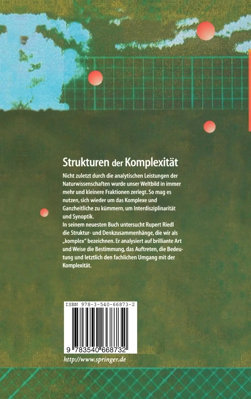 Rückseite: 9783540668732 | Strukturen der Komplexität | Rupert Riedl | Buch | xiii | Deutsch