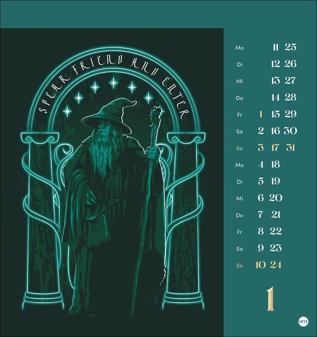Bild: 9783756418732 | Herr der Ringe Postkartenkalender 2027 | Kalender | 13 S. | Deutsch