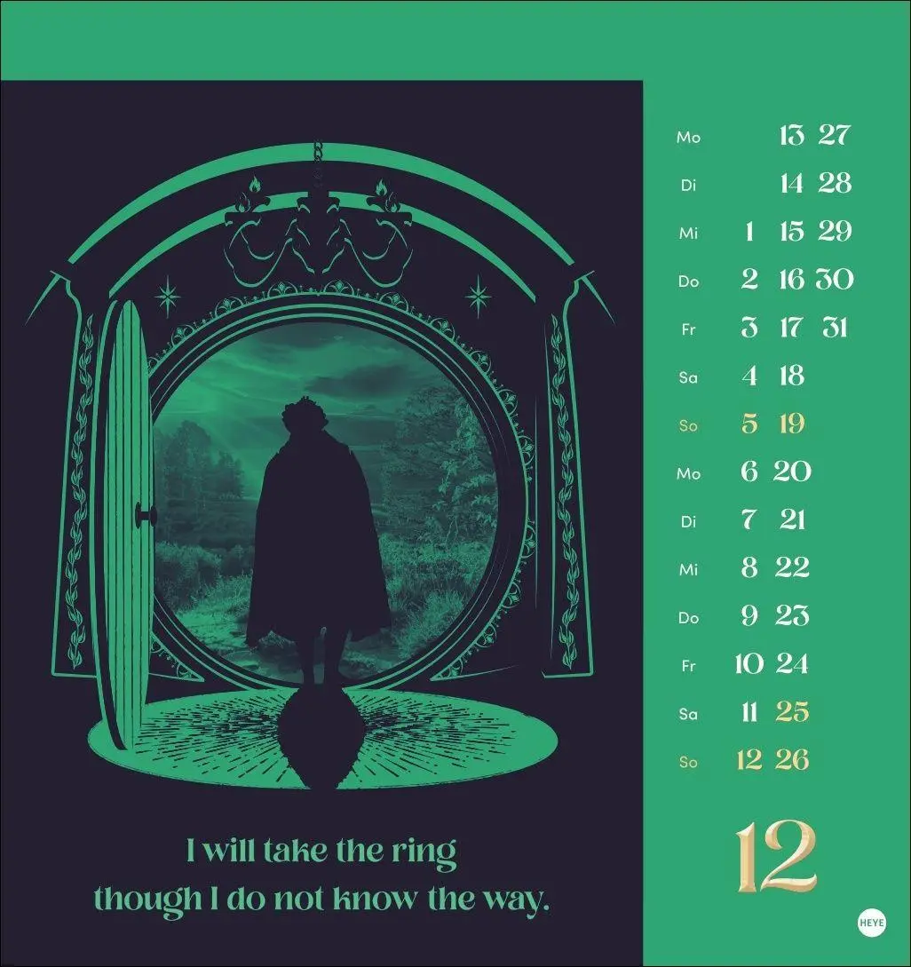 Bild: 9783756418732 | Herr der Ringe Postkartenkalender 2027 | Kalender | 13 S. | Deutsch