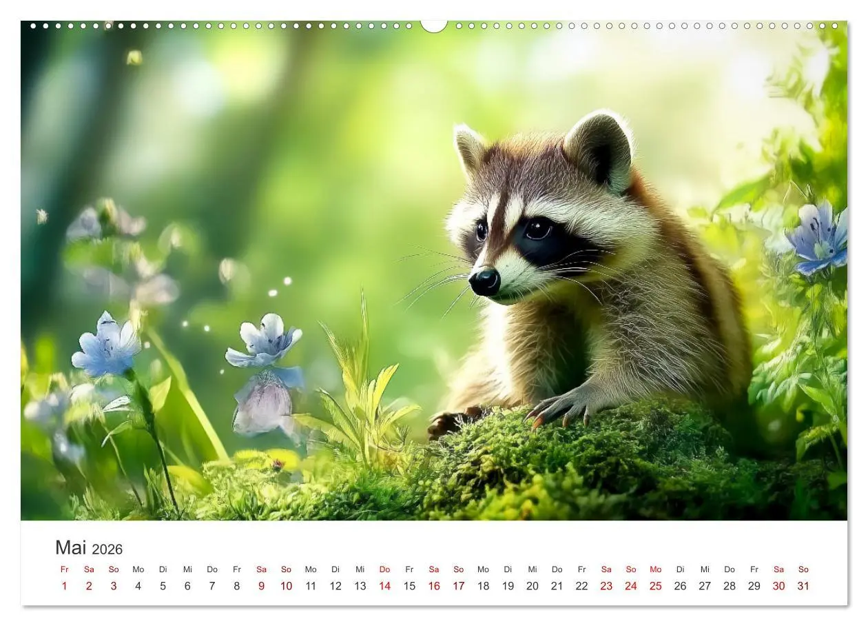 Bild: 9783457288832 | Frech, flauschig, fantastisch - Der Waschbären-Kalender...