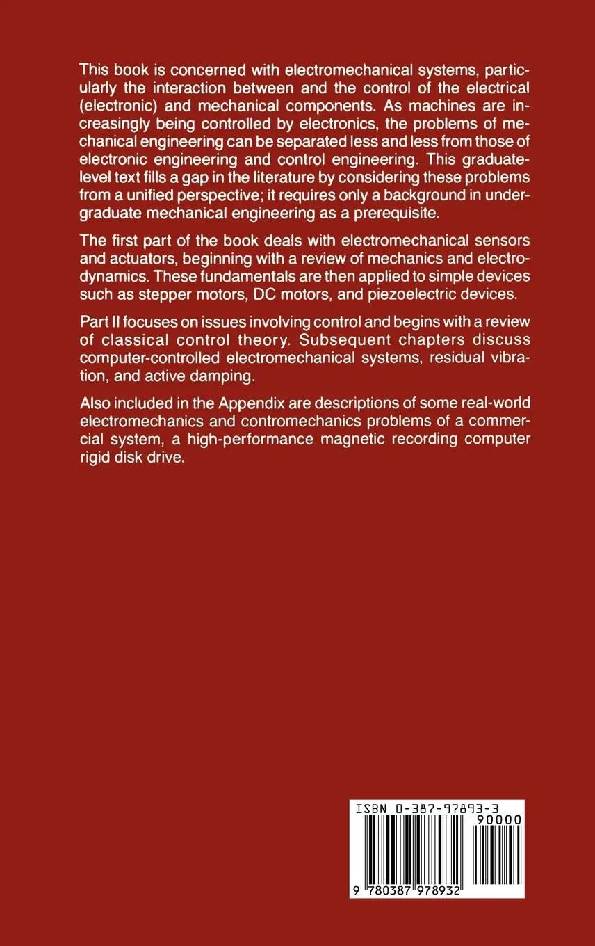 Rückseite: 9780387978932 | Mechatronics | Electromechanics and Contromechanics | Denny K. Miu