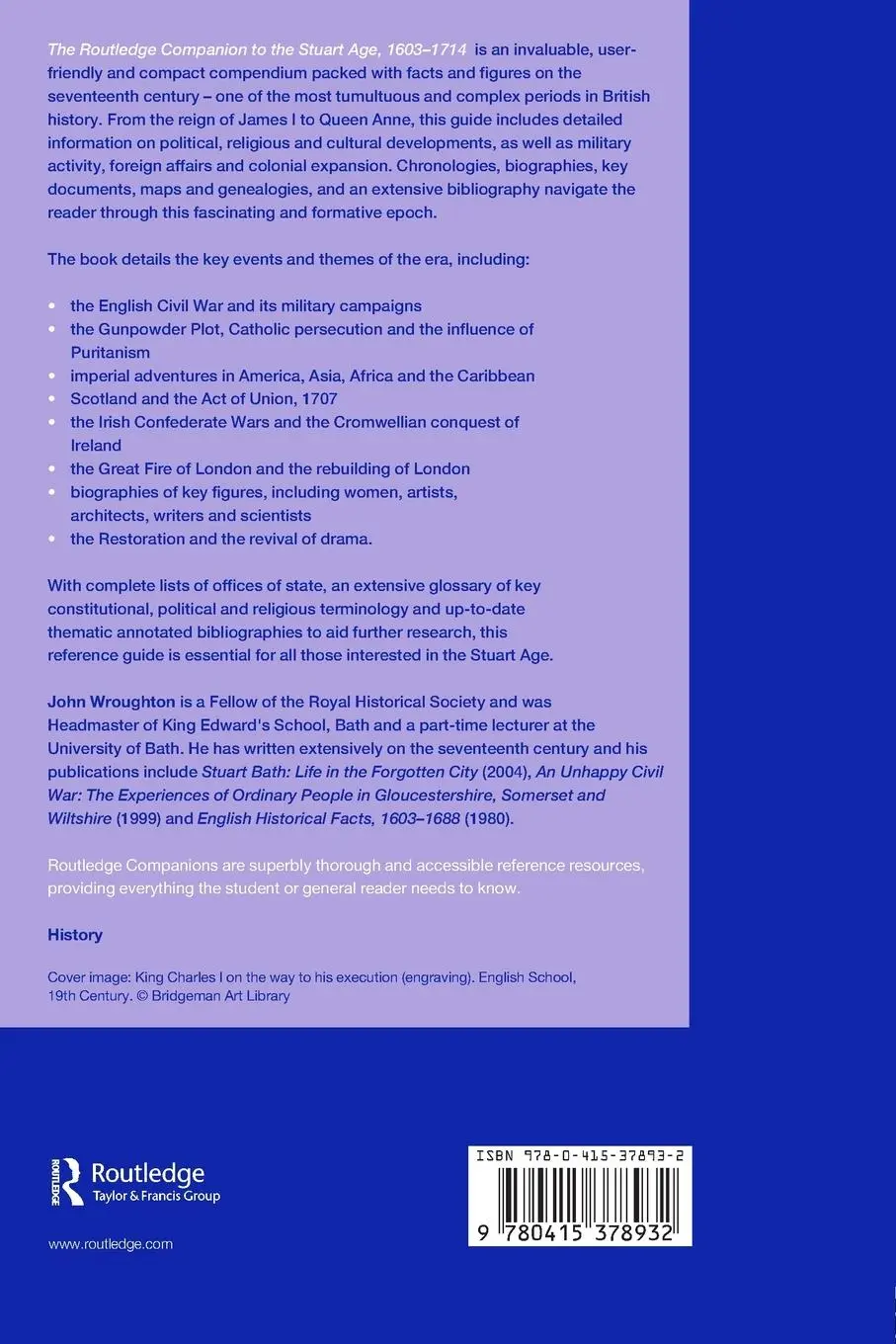 Rückseite: 9780415378932 | The Routledge Companion to the Stuart Age, 1603-1714 | John Wroughton
