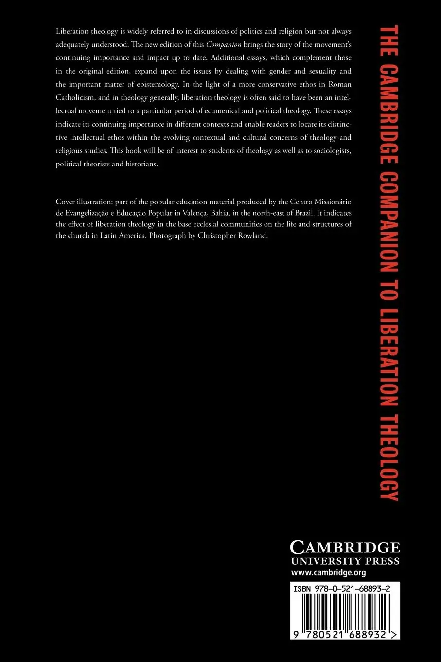Rückseite: 9780521688932 | The Cambridge Companion to Liberation Theology | Christopher Rowland