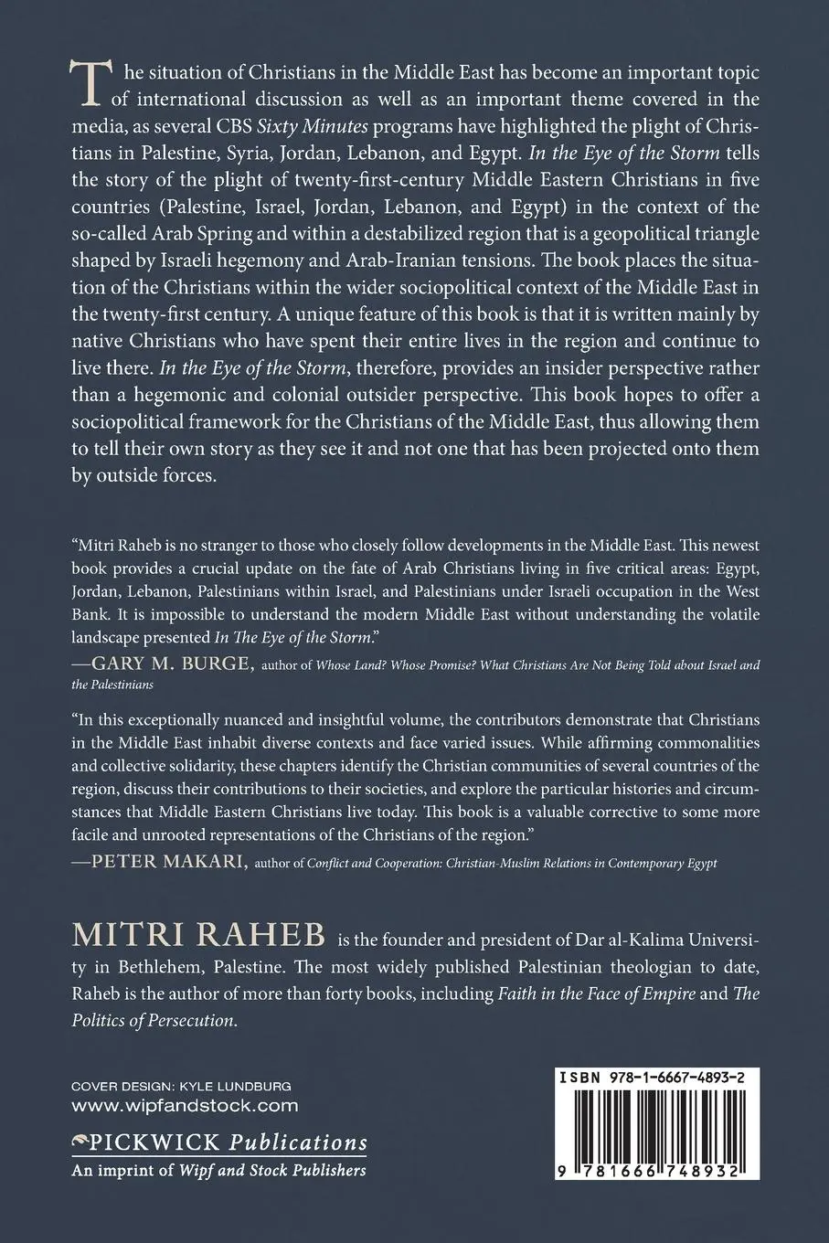 Rückseite: 9781666748932 | In the Eye of the Storm | Mitri Raheb | Taschenbuch | Englisch | 2023
