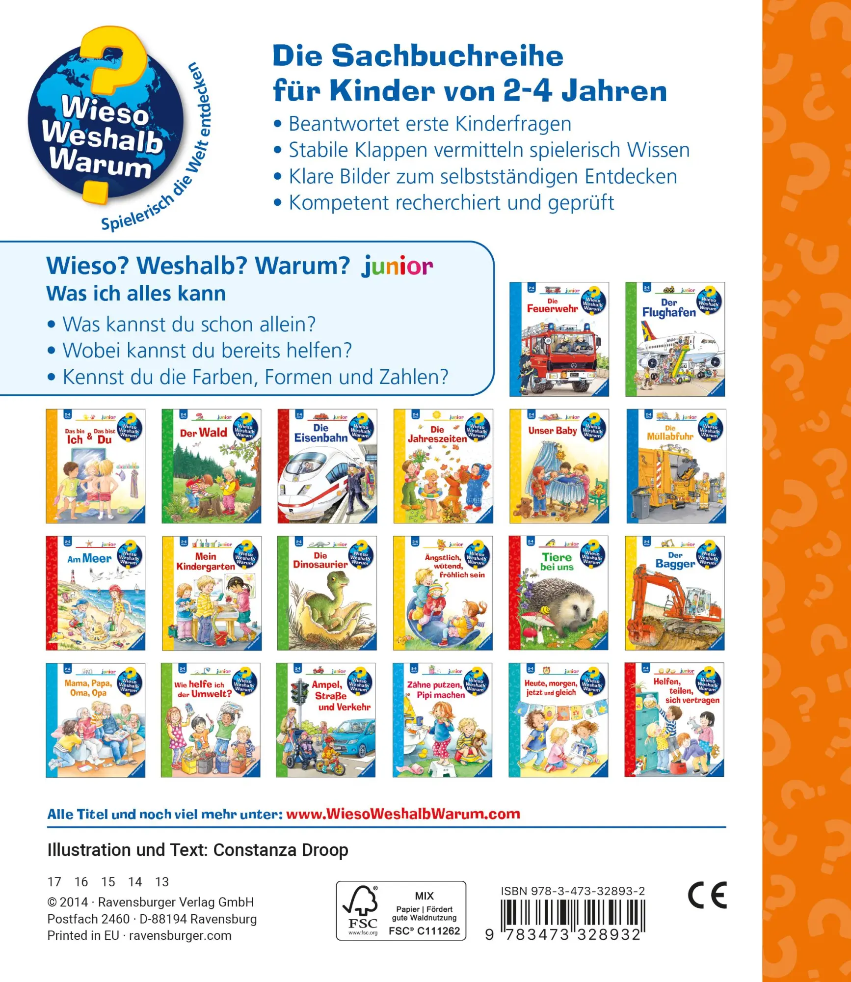 Rückseite: 9783473328932 | Wieso? Weshalb? Warum? junior, Band 14: Was ich alles kann | Droop