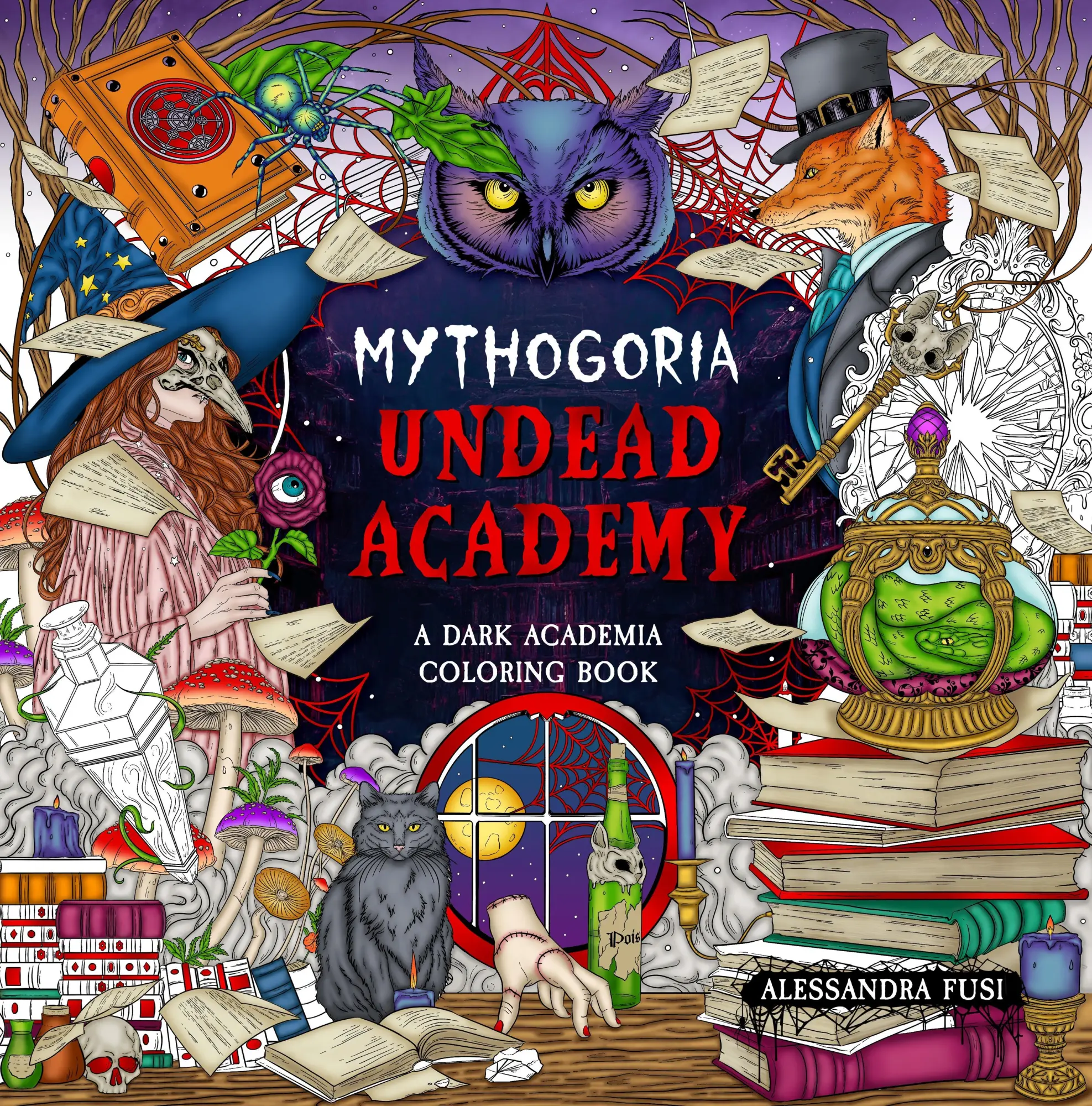 Cover: 9781250359032 | Mythogoria: Undead Academy | A Dark Academia Coloring Book | Fusi