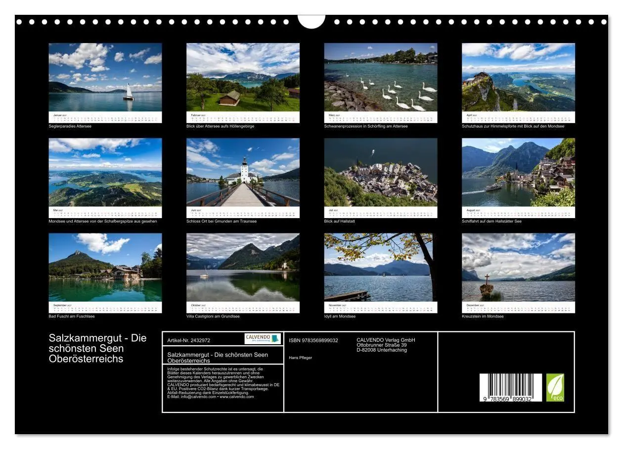 Bild: 9783569899032 | Salzkammergut - Die schönsten Seen Oberösterreichs (Wandkalender...