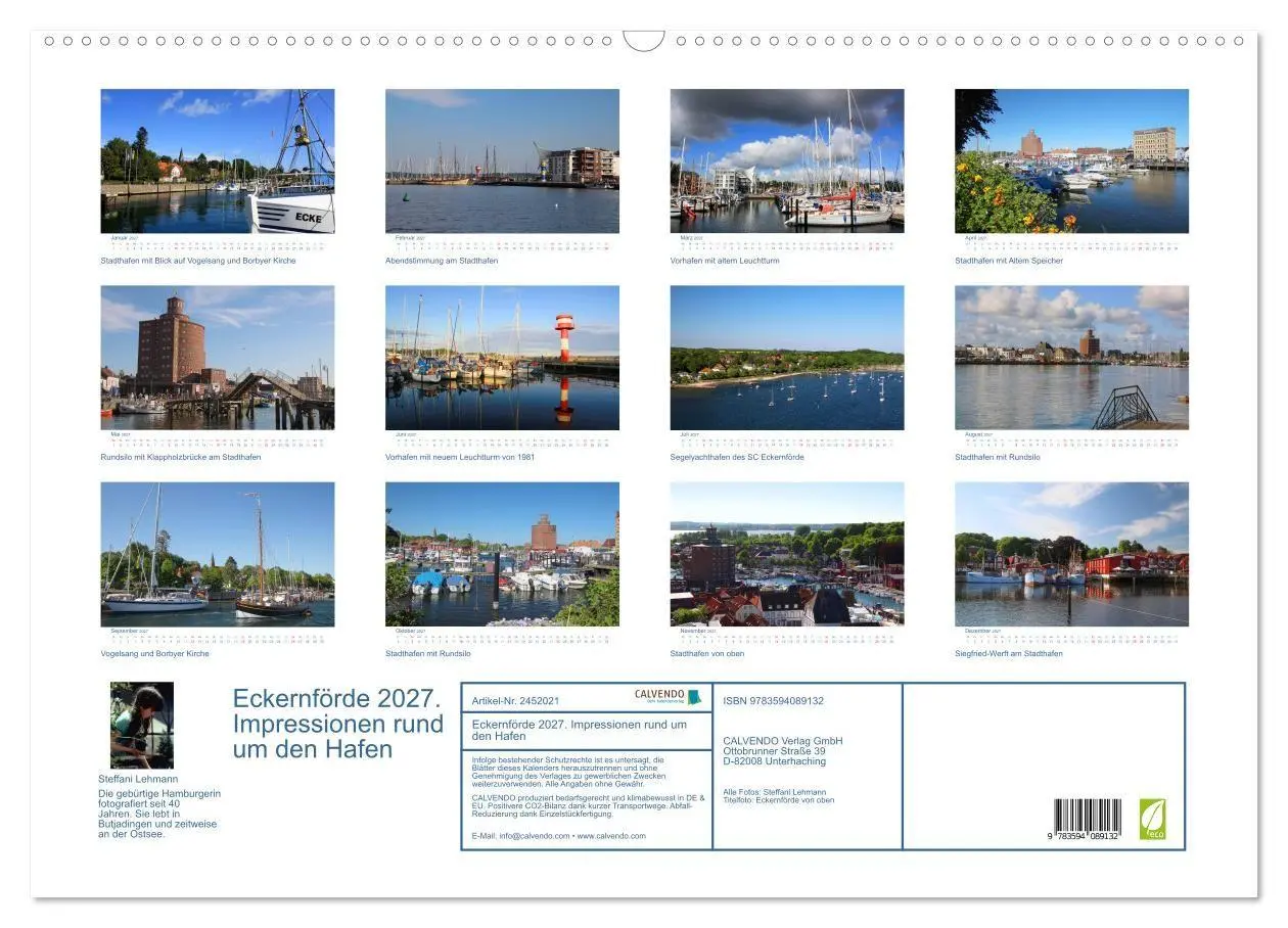 Bild: 9783594089132 | Eckernförde 2027. Impressionen rund um den Hafen (Wandkalender 2027...