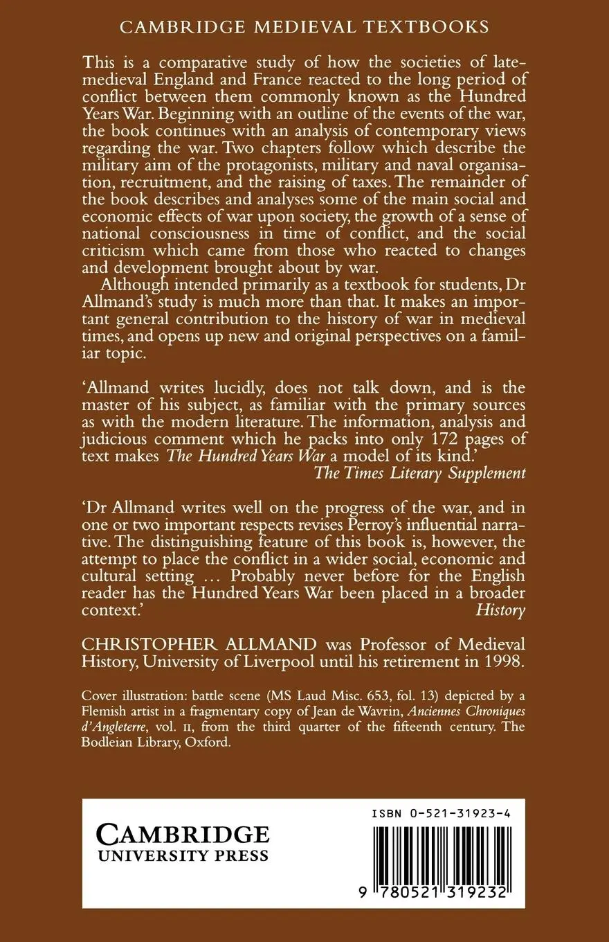 Rückseite: 9780521319232 | The Hundred Years War | Revised Edition | Christopher Allmand (u. a.)