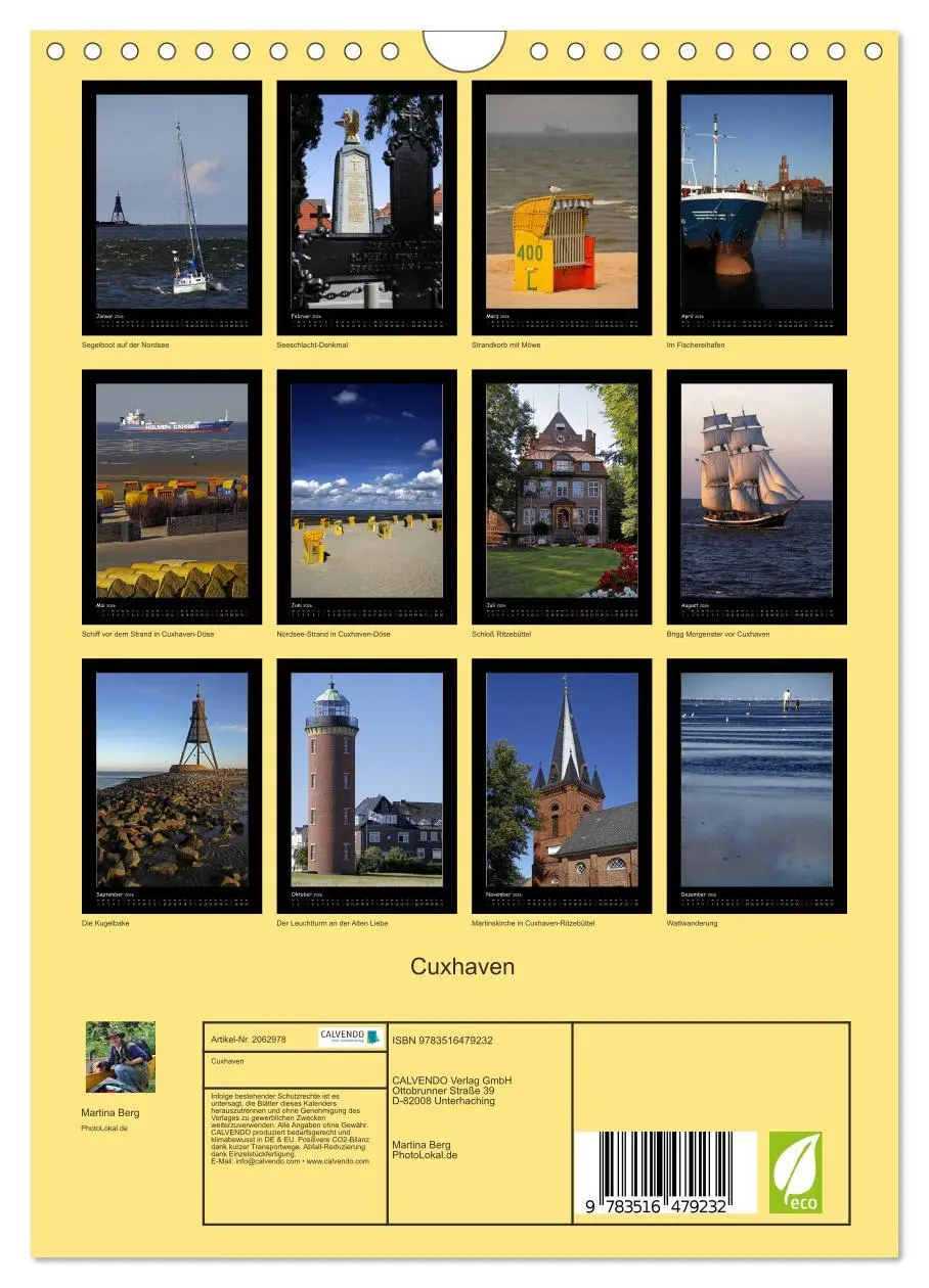 Bild: 9783516479232 | Cuxhaven (Wandkalender 2026 DIN A4 hoch), CALVENDO Monatskalender