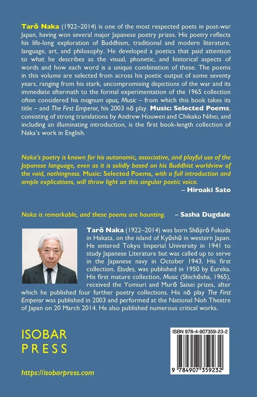 Rückseite: 9784907359232 | Music | Selected Poems | Taro Naka | Taschenbuch | Englisch | 2018