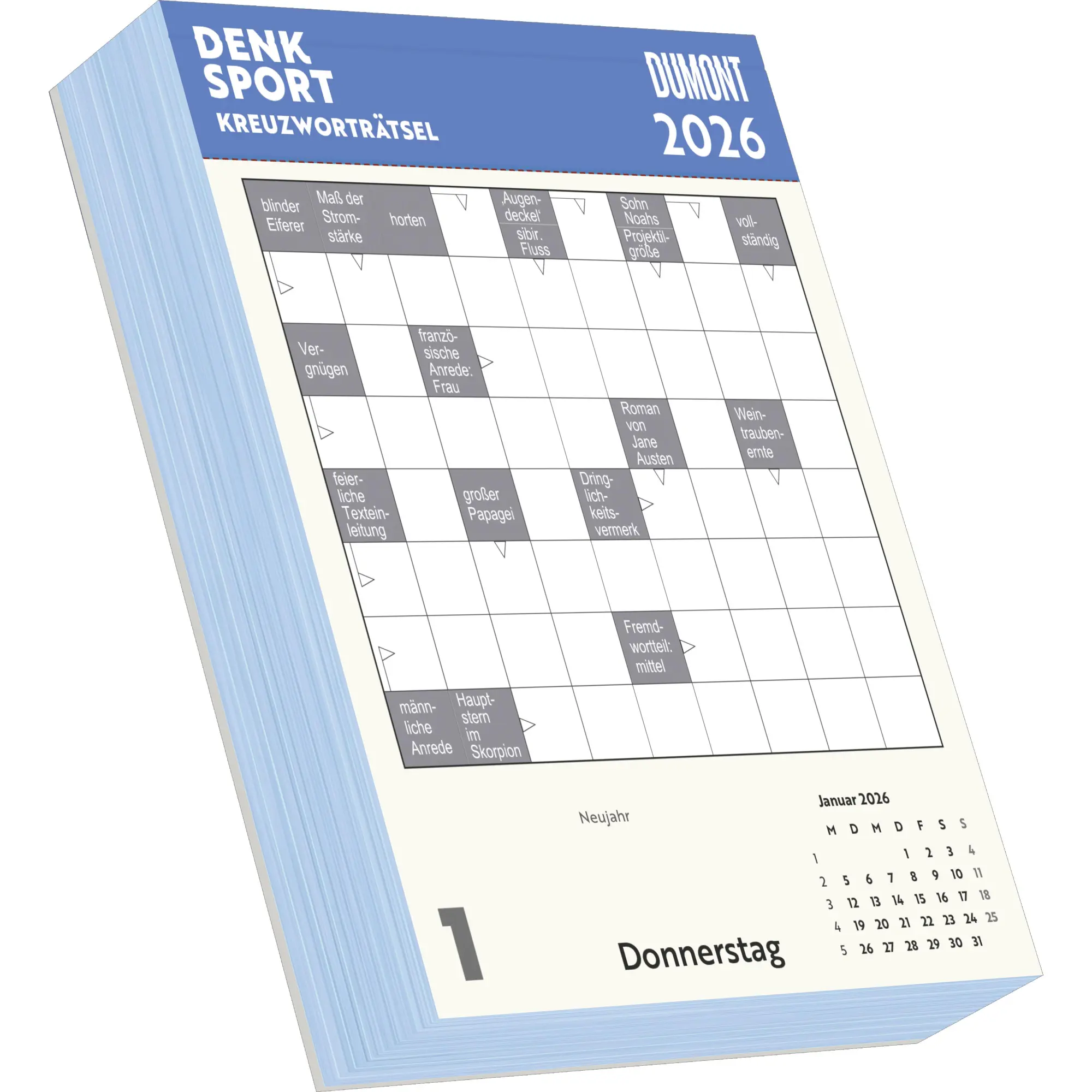 Bild: 4069095009332 | DUMONT - Kreuzworträtsel 2026 Tagesabreißkalender, 11,8x15,9cm,...