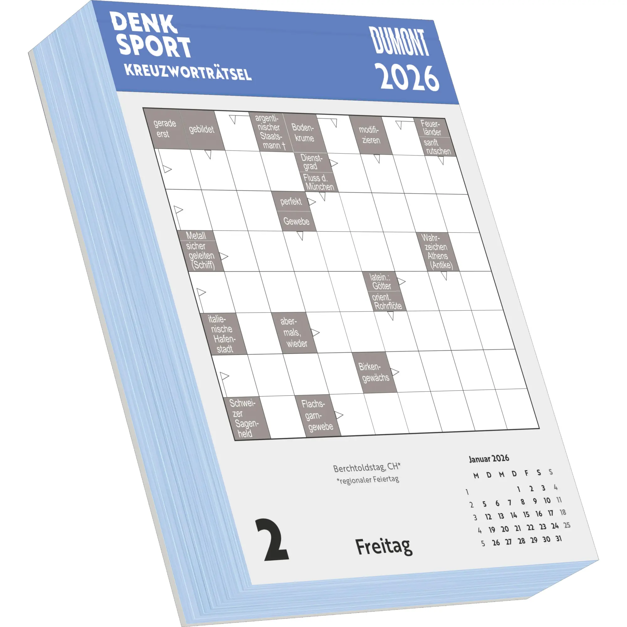 Bild: 4069095009332 | DUMONT - Kreuzworträtsel 2026 Tagesabreißkalender, 11,8x15,9cm,...
