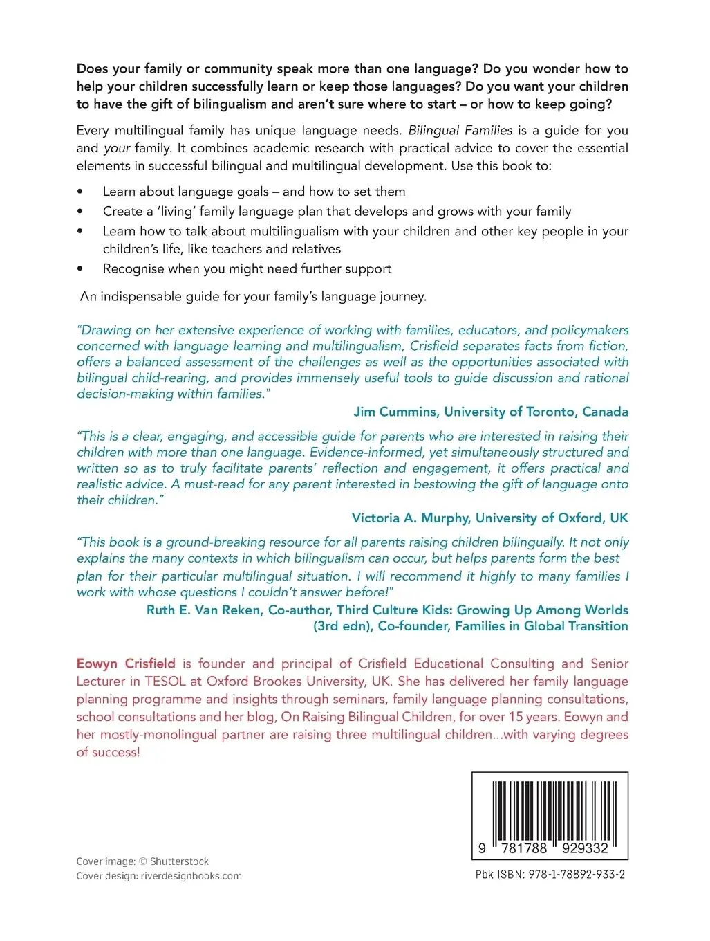 Rückseite: 9781788929332 | Bilingual Families | A Practical Language Planning Guide | Crisfield