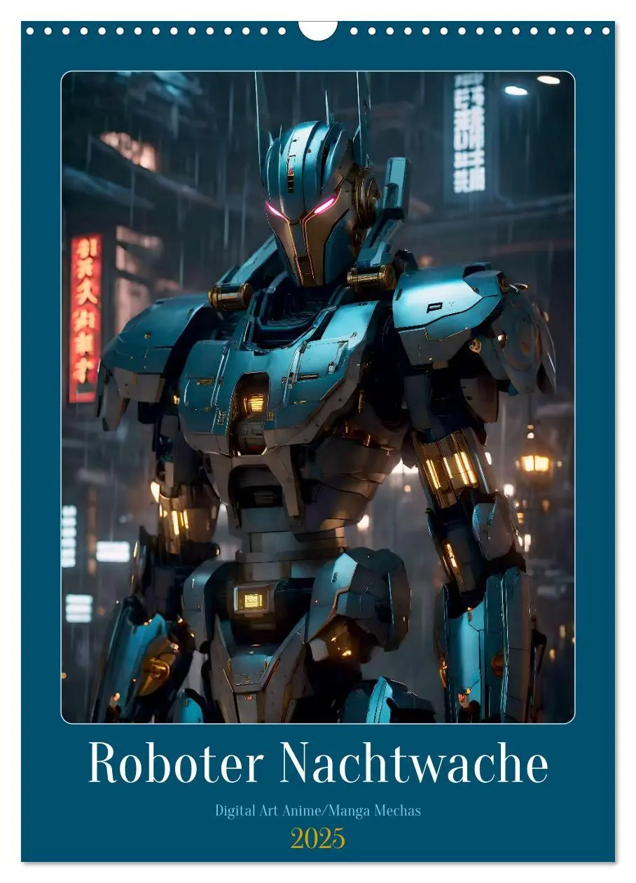 Cover: 9783435979332 | Roboter Nachtwache (Wandkalender 2025 DIN A3 hoch), CALVENDO...